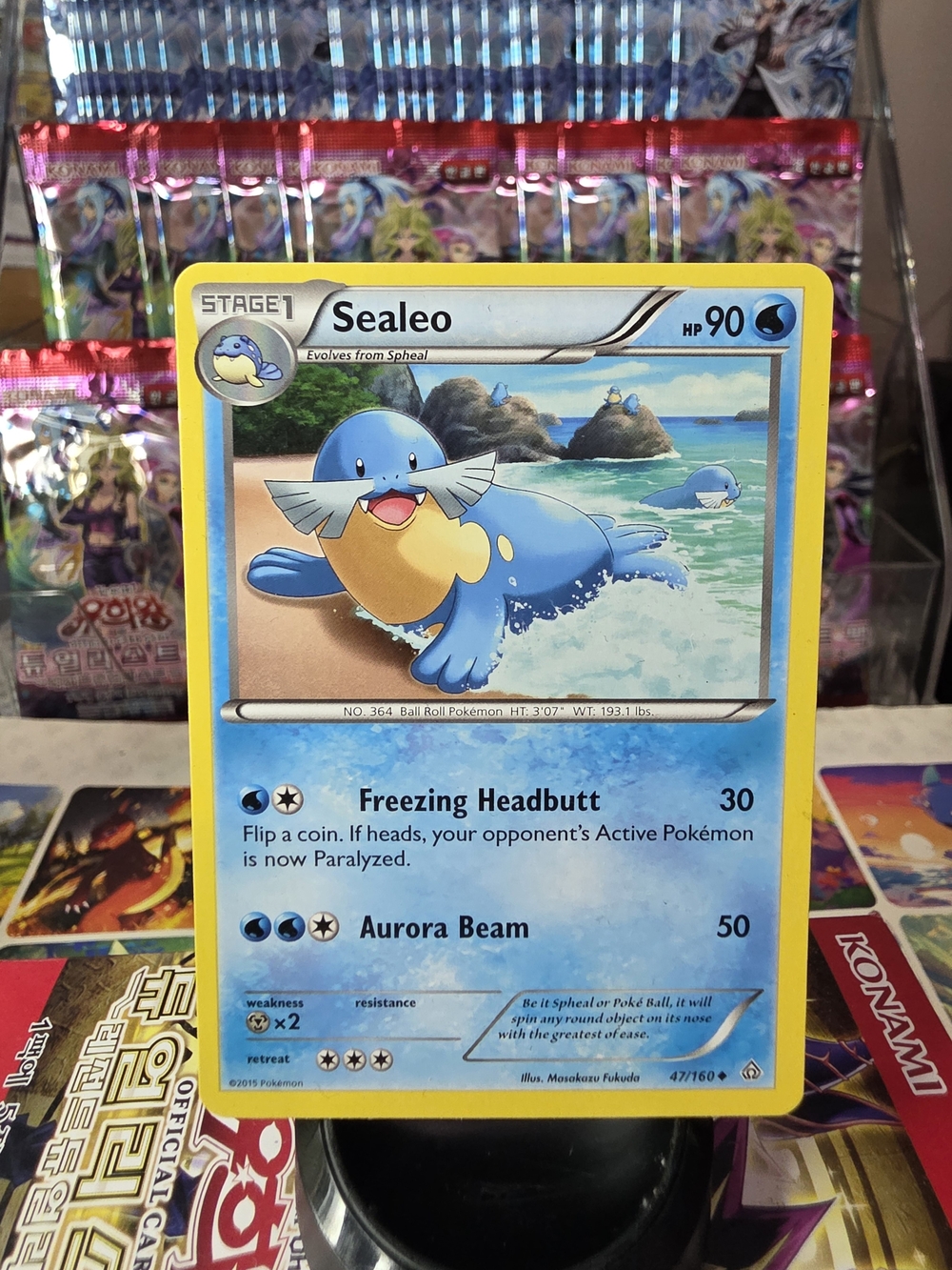 Sealeo Pokémon Card - Blue Yellow Holo Art